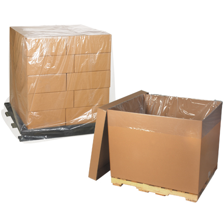 36 x 28 x 52"  - 3 Mil Clear Pallet Covers
