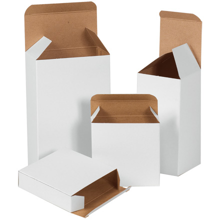 White Reverse Tuck Folding Cartons