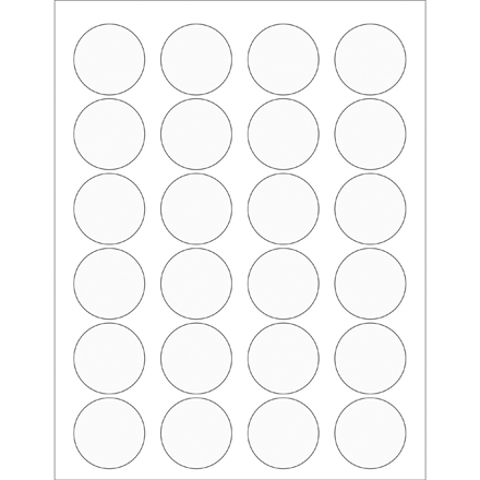 1 <span class='fraction'>5/8</span>" Clear Circle Laser Labels